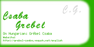 csaba grebel business card