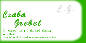 csaba grebel business card